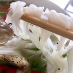 Noi Bai International Airport  Business lounge - スープと平打ち麺の相性いいです