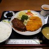 キッチン　トマト - 料理写真:お好み定食　ハンバーグ＆チキンカツ　830円