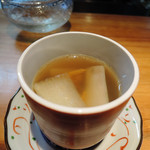 明道町中国菜 一星 - おなじみ3時間蒸したスープ　干し海老がきいています。海老芋、蕪、栗入り