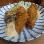 小田保 - 太刀魚バターと牡蠣フライ