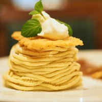 トラットリアイタリア 銀座店 - デザートセット 1059円 の鹿児島産安納芋のモンブラン