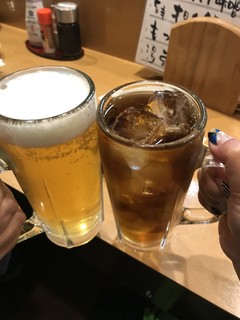 ばんじょう - まずは２人で乾杯(^_−)−☆