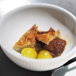 エクアトゥール - 茸の葛玉　銀杏　トリッパ　イカ墨　アラビアータソース