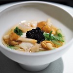 エクアトゥール - キャビア麺　なめこ　ヤマト芋　ミル貝