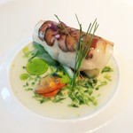 プレヴナンス - キジハタ、椎茸、シジミ、自家製農園のネギ