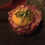 生粋 - ★8.5ユッケのブルスケッタ