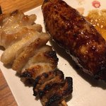 焼鳥 酉たけ - 皮（塩）、つくね