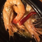 バーアンドダイニング ペルティカ - 有頭天使海老のアヒージョ