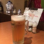 もっちゃん家 - 生中（アサヒスーパードライ）