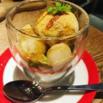 辛ちー鍋 とんがらし - セットのデザートは『アボガド』を注文。アイスとアボガドが意外にも相性バッチリ♡