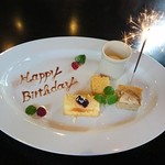 ステーキ・洋食のTANTO屋 - お誕生日デザート　2017.11