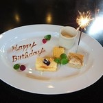 ステーキ・洋食のTANTO屋 - お誕生日デザート　2017.11