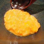 三谷 - 雲丹ご飯　　Monthelie 1er Cru Sur La Velle Rouge 2011 Leflaive & Associes と共に