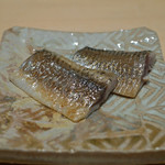 三谷 - 松江産の鰯　　日高見　純米大吟醸　中取り　東条 特A地区 山田錦と共に