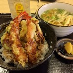 お家のごはん かれん - H.29.8.30.昼 天丼 800円税込 + ミニうどん 150円税込