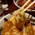 麺屋武蔵 鷹虎 - 【2017.11.12(日)】濃厚つけ麺肉三昧(大盛・300g)1,550円の麺