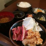 紅梅園 - H.29.8.31.昼 焼肉定食コンビ 850円