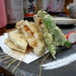 ぼちぼち - 蓮根 海老とウニの挟み揚げ