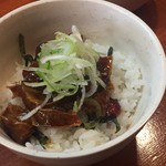 中華そば 仙台煮干センター - 2017年11月。ミニ牛スジ丼180円。