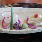 XEX ATAGO GREEN HILLS / tempura & sushi An - はたのお造りと生ゆば　納豆醤油