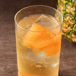 Highball with pickled ripe pineapple