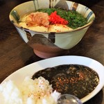 よしもと食堂 - とうふアーサそば&ミニカレー