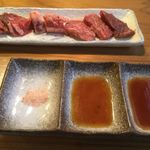 鴨川たかし - 近江牛と塩・ぽん酢・醤油ダレ