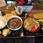 チュー勇 - スタミナカレーラーメンセット大盛り＋ご飯超大盛り＋カツ丼