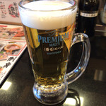 Isono Gatten Zushi - 生ビール 560円。
