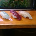 こいし - 烏賊、鮪、鯛の握り