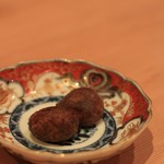 お料理 とみやま - 栗の渋皮揚げ