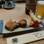 すたんど割烹熊川 - お通し＆びあ