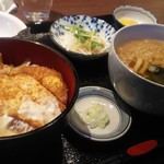 もり長 - かつ丼セット980円温うどん付