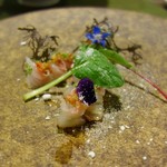 旬亭 なか川 - オオモンハタのマリネ 庭園風