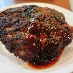 カウボーイカレー - 裏メニュー：1ポンドメガバーグカレー