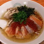 麺屋 六感堂 - 鮭づくし蕎麦（某日限定）＋チャコ飯