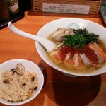 麺屋 六感堂 - 鮭づくし蕎麦（某日限定）＋チャコ飯