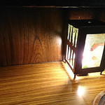 Akebono Shokudou - カウンターテーブル上の行灯