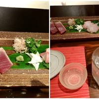 神戸座屋 - 戻り鰹の塩タタキ、旬魚2種です♪