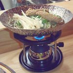 旬菜割烹 池 - 若鶏摘み入れ鍋