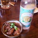 杉田もつ肉店 - キンミヤボトルと煮こみ