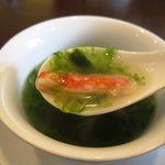 中国料理 かなめ - 蟹入り あおさのスープ