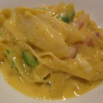 レストラン　ミツヤマ - 黒胡椒のタリアテッレ、カルボナーラ