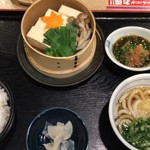 夢庵 - 野菜と豆腐のせいろ蒸し 夢庵セット