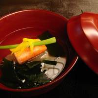 日本料理 木の花 - 椀盛　蟹、若布ほか