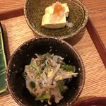 ごはんや一芯 神戸 - 小鉢は卵焼きともやしのナムル