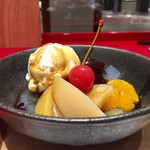 イッピン カフェ - クリームあんみつ（蜜かけ後） 2016/09/28