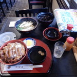 狐狸庵 - カツ丼大盛+ミニごぼう天そば