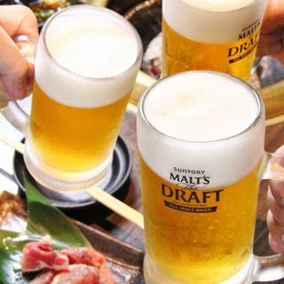 生ビール＆スパークリングワインも飲み放題の各種コース