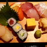 Gansosashimizushi - 二枚重ね握り7貫定食